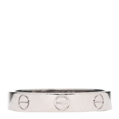 Cartier 18K White Gold 3.5mm LOVE Wedding Band Ring 57 8 1 of 5