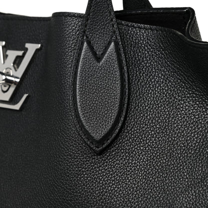 Louis Vuitton Calfskin Lockme Go Tote Black 13 of 20
