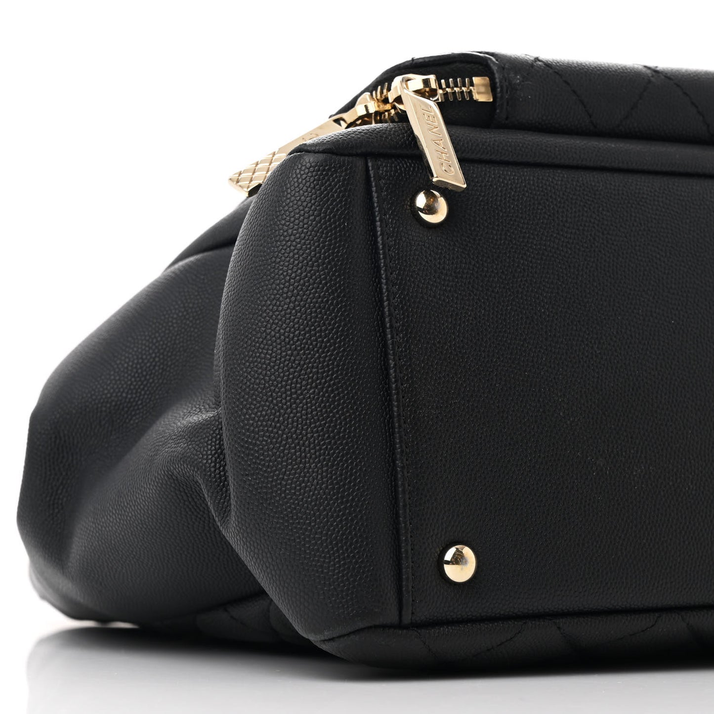 Caviar Quilted Large Business Affinity Shopping Bag Black