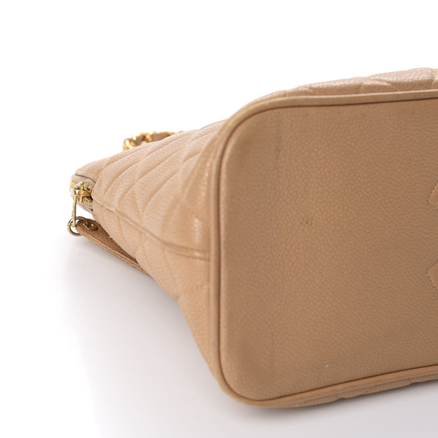 Caviar Quilted CC Tote Beige