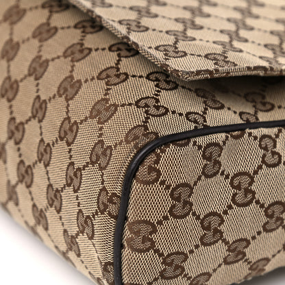 Gucci Monogram Small Flap Messenger Bag Beige Dark Brown 9 of 21