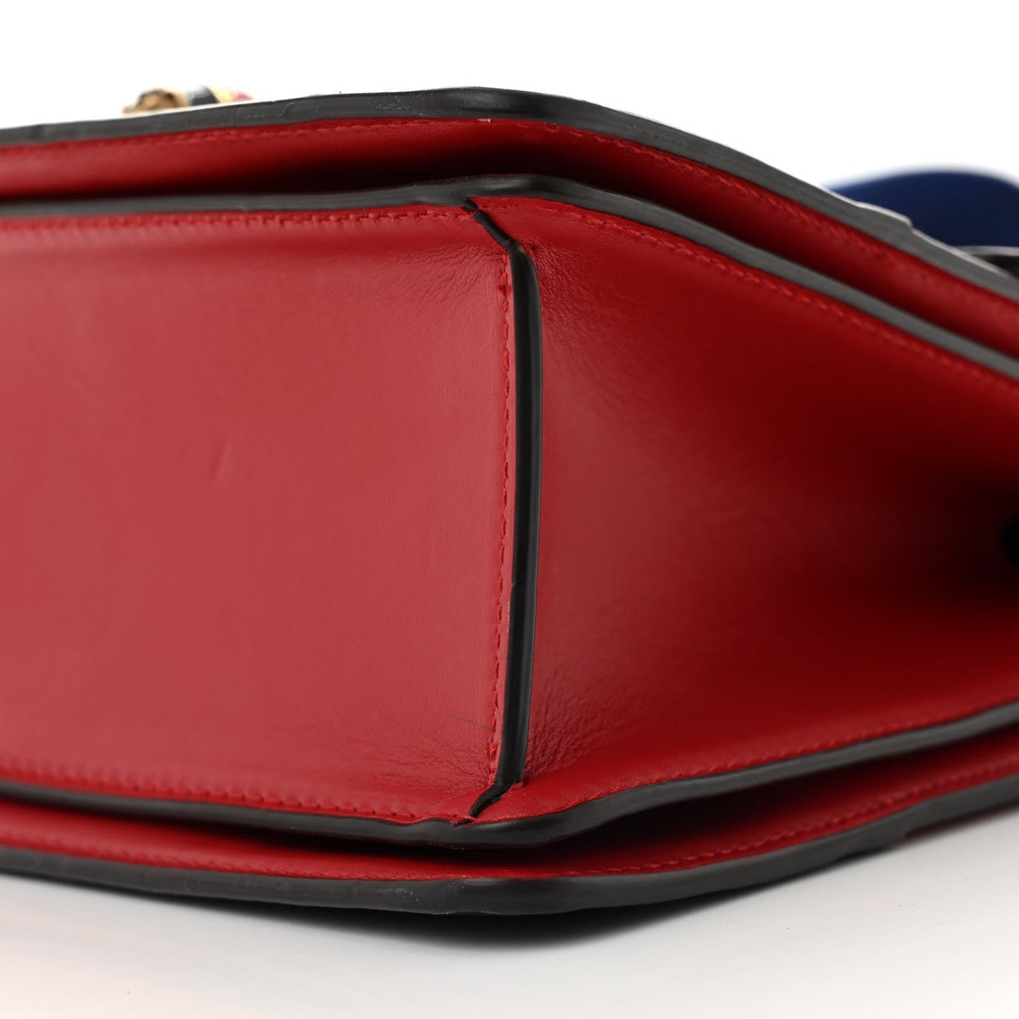 Calfskin Sylvie Web Small Queen Margaret Top Handle Bag Blue Agata Hibiscus Red Mystic White Sugar Pink