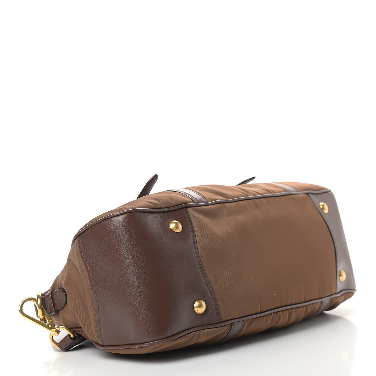 Prada Nylon Tessuto Soft Calf Tote Corinto 4 of 12