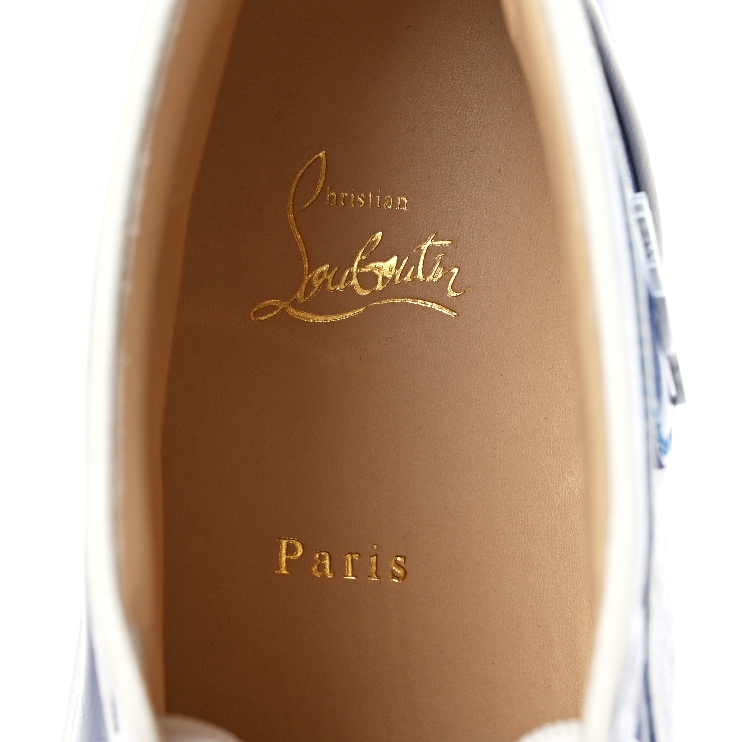 Christian Louboutin Glossy Patent Nappa Mens Rantus Orlato Flat Sneakers 44 Blue 7 of 7