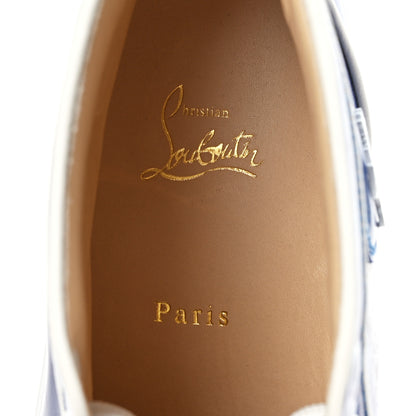 Christian Louboutin Glossy Patent Nappa Mens Rantus Orlato Flat Sneakers 44 Blue 7 of 7