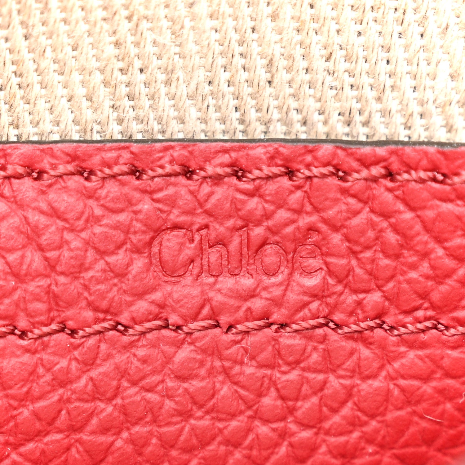 Chloe Grained Calfskin Small Marcie Saddle Bag Red 6 of 10