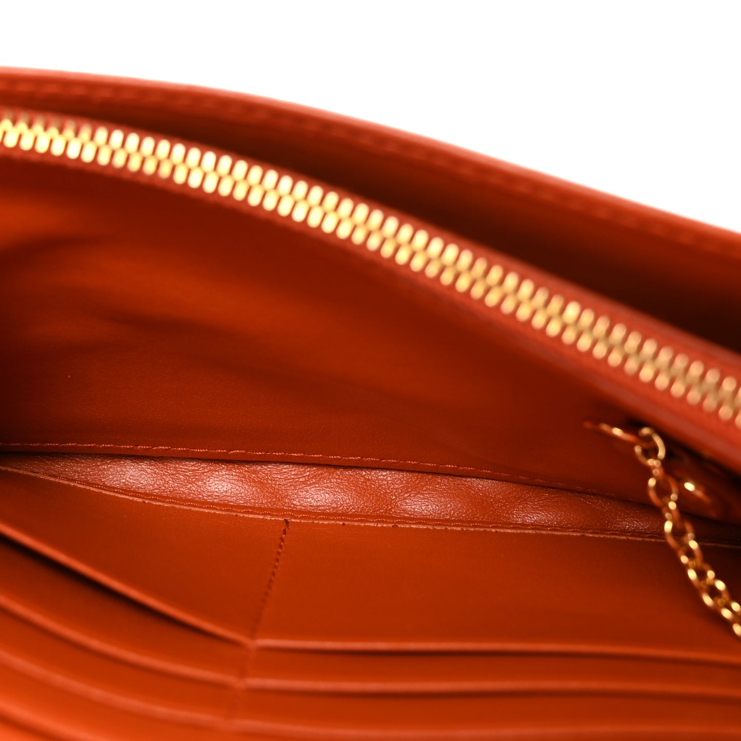Soft Calf Quilted Continental Flap Wallet Orange