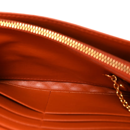 Prada Soft Calf Quilted Continental Flap Wallet Orange 6 of 7