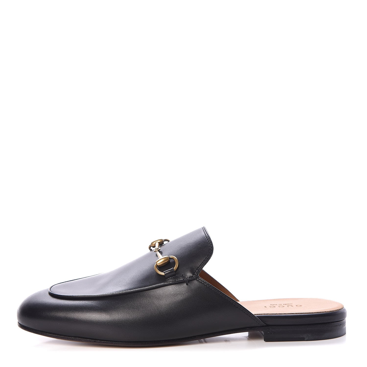 Gucci Calfskin Womens Princetown Slippers 38.5 Black 1 of 8