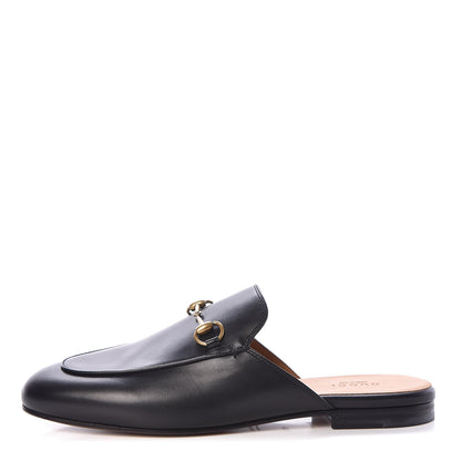 Gucci Calfskin Womens Princetown Slippers 38.5 Black 1 of 8