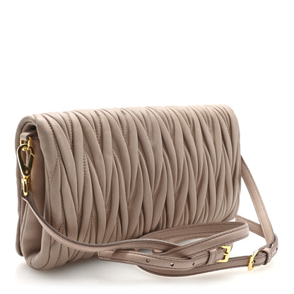 Miu Miu Nappa Matelasse Wallet On Chain Cammeo 3 of 9