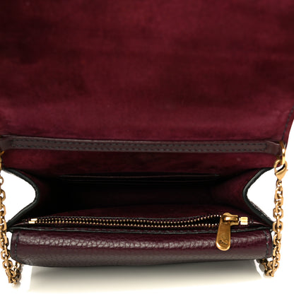 Christian Dior Grained Calfskin D-Bee Crossbody Burgundy 5 of 16