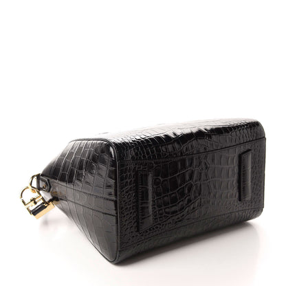 Givenchy Calfskin Crocodile Embossed Small Antigona Black 5 of 13