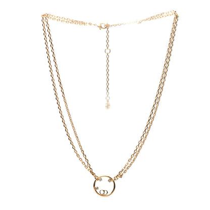 Christian Dior Metal Crystal CD Choker Gold 3 of 6