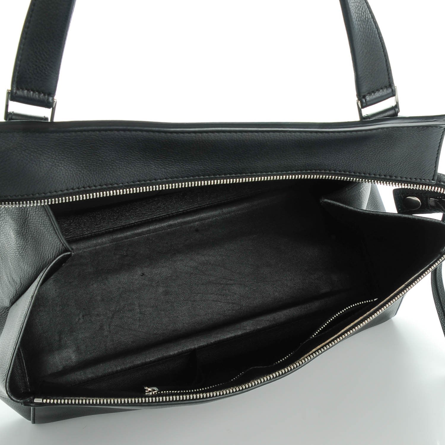 Celine Grained Calfskin Large Edge Shoulder Bag Black 5 of 7