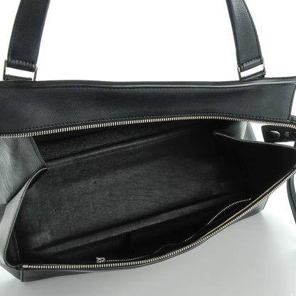 Celine Grained Calfskin Large Edge Shoulder Bag Black 5 of 7