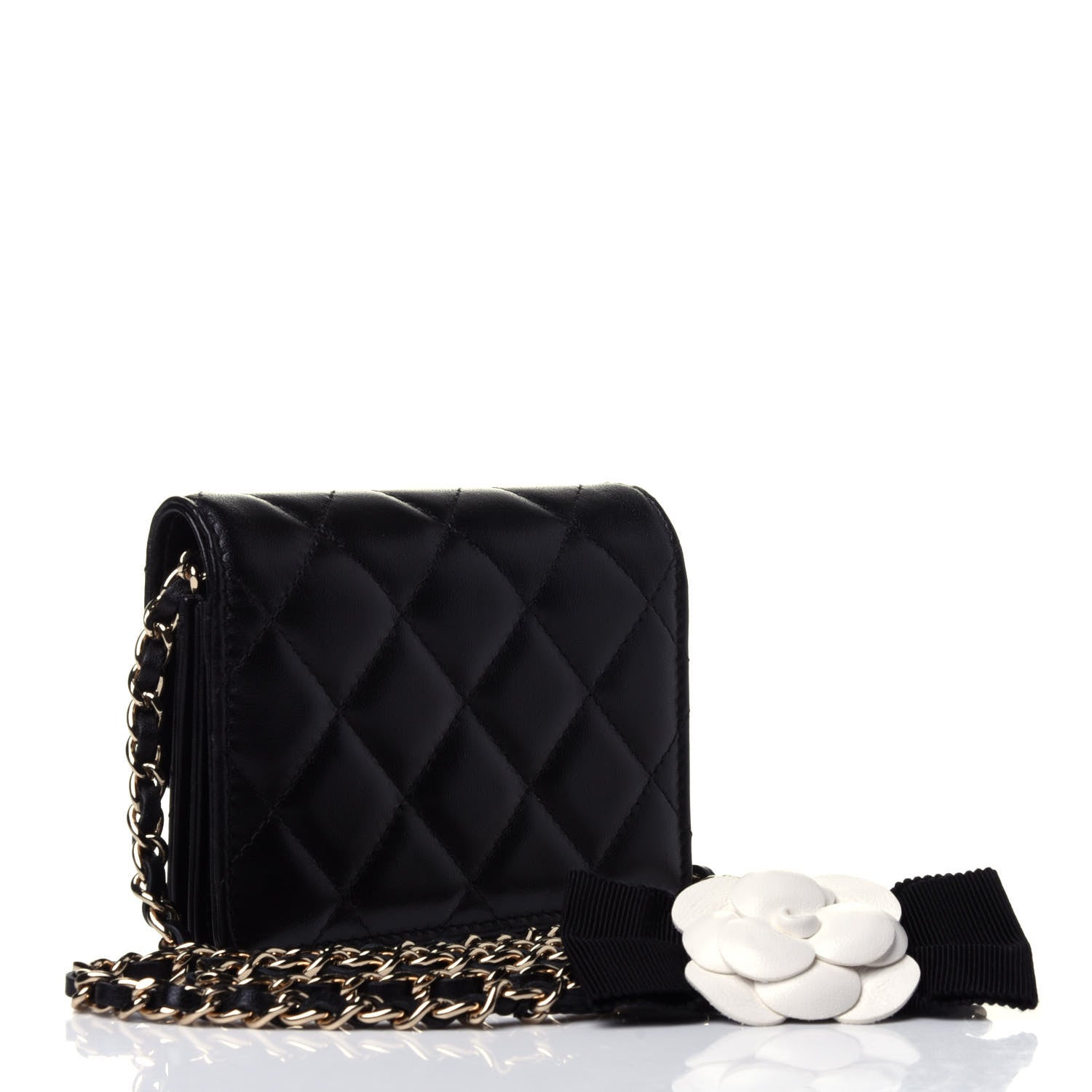 Chanel Lambskin Quilted My Chanel Lady Card Holder On Chain Black 2 of 4
