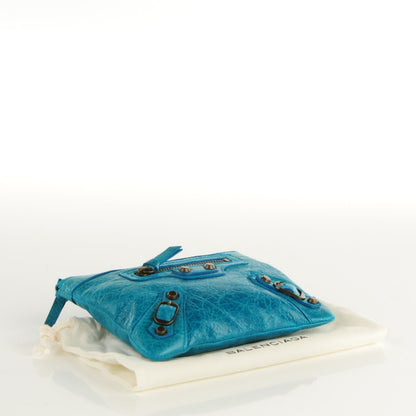 Balenciaga Chevre Classic Hardware M Porte-Monnaie Coin Purse Turquoise 4 of 9