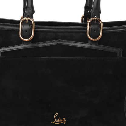 Christian Louboutin Suede Calfskin Farida Bowler Bag Black 7 of 9
