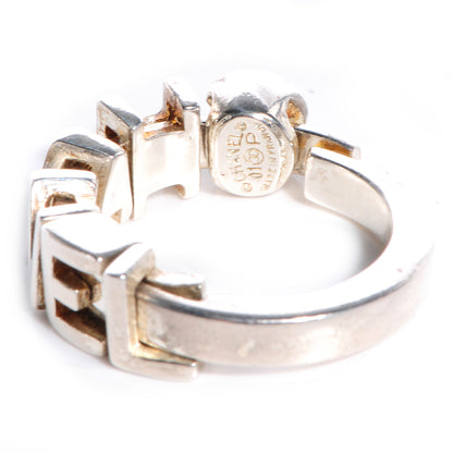 Chanel Charm Letter Ring Silver 7 3 of 5