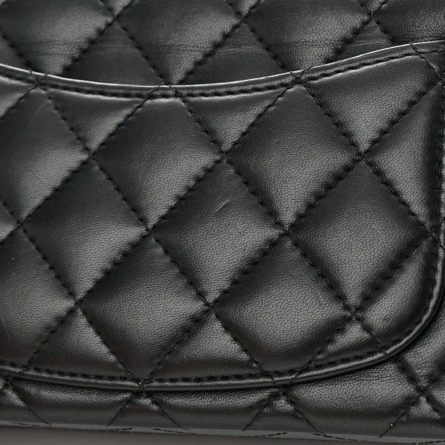 Lambskin Quilted Mini Rectangular Flap Black