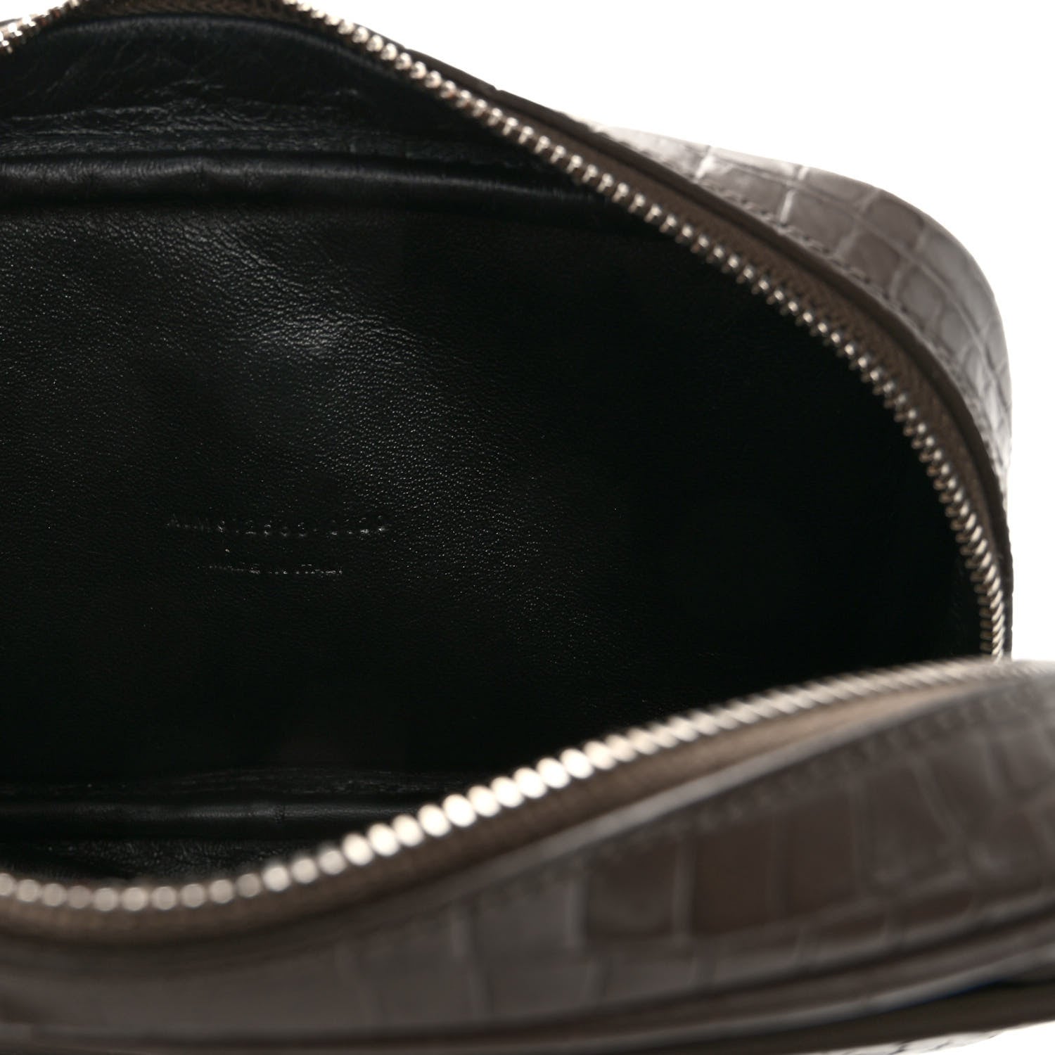 Saint Laurent Calfskin Crocodile Embossed Monogram Mini Lou Camera Bag Fog 5 of 9