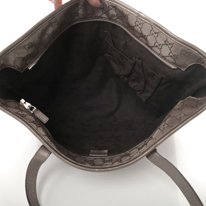 Gucci Imprime Monogram Medium Zippered Shopping Tote Pewter 5 of 20