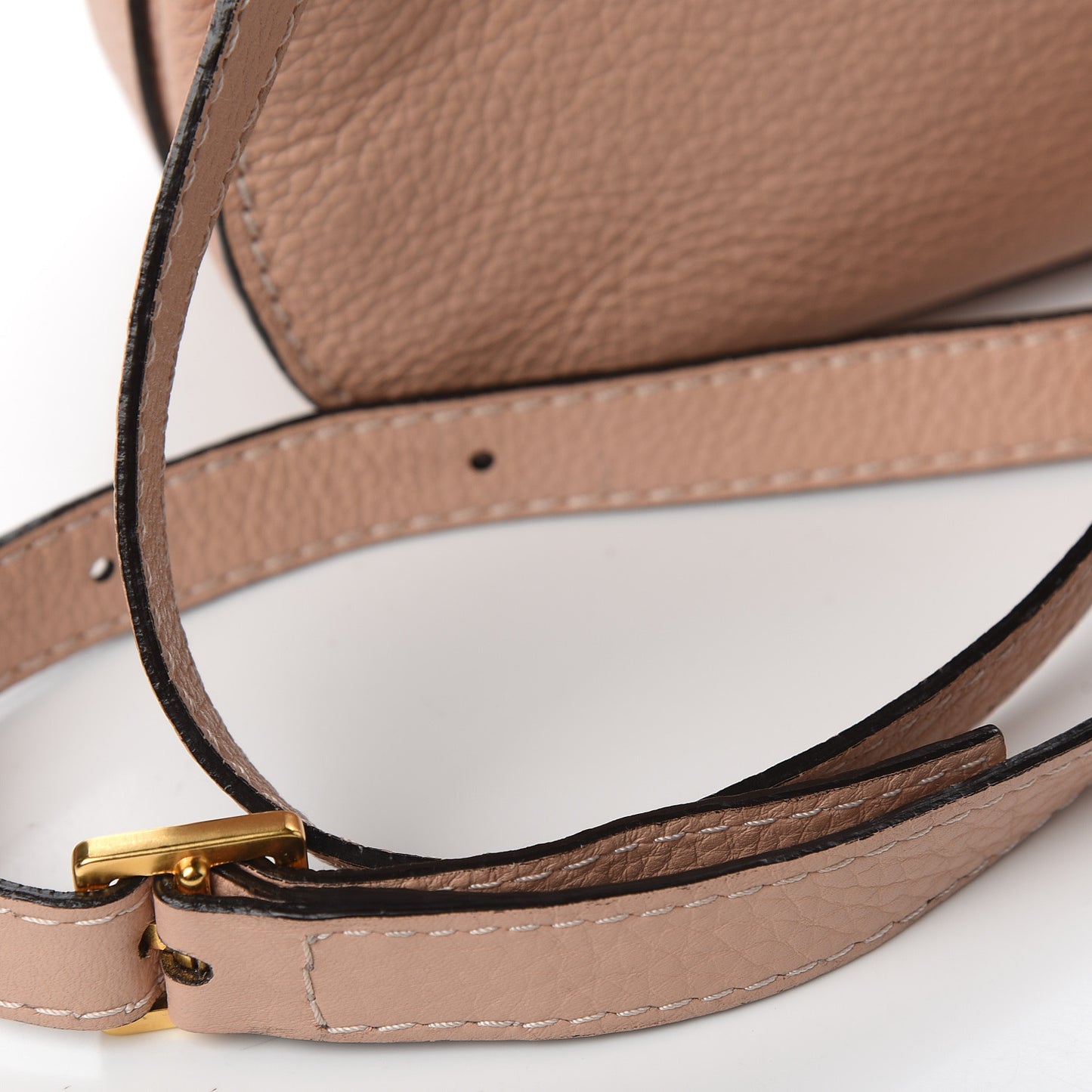 Calfskin Mini Marcie Round Crossbody Bag Blush Nude
