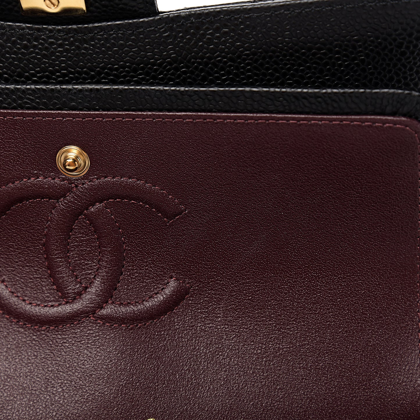 Caviar Quilted Small Double Flap Black