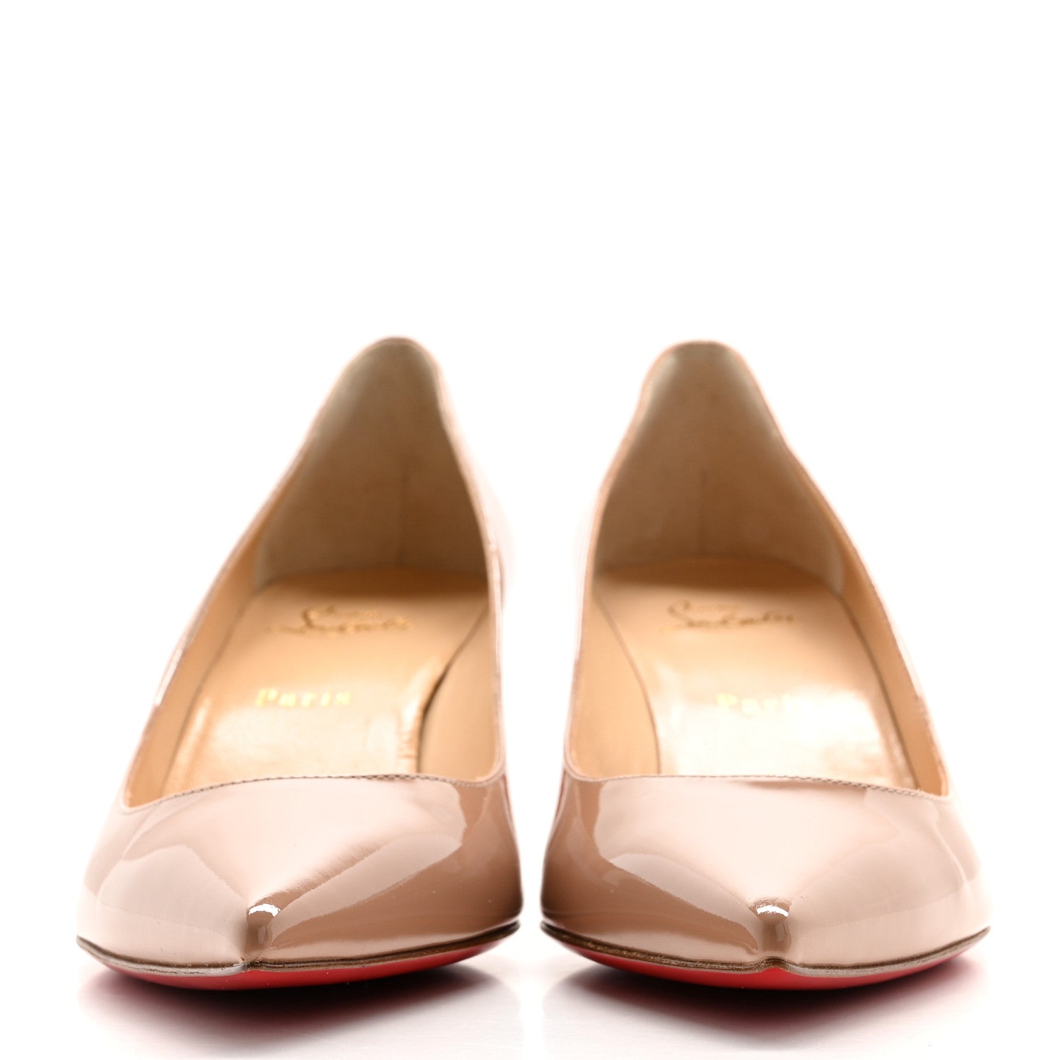 Christian Louboutin Patent Kate 55 Pumps 40 Nude 2 of 7