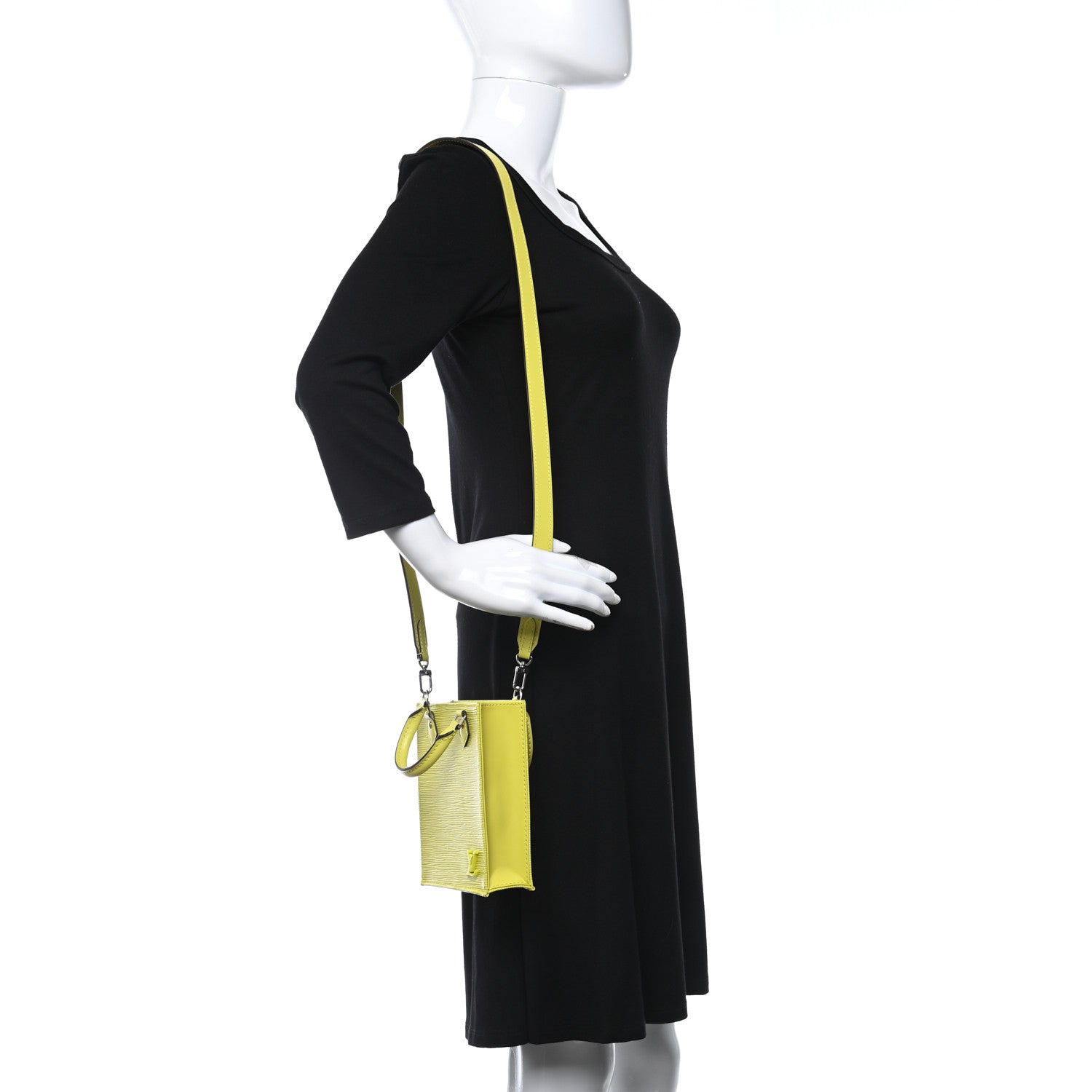 Louis Vuitton Epi Petit Sac Plat Yellow Citron 3 of 10