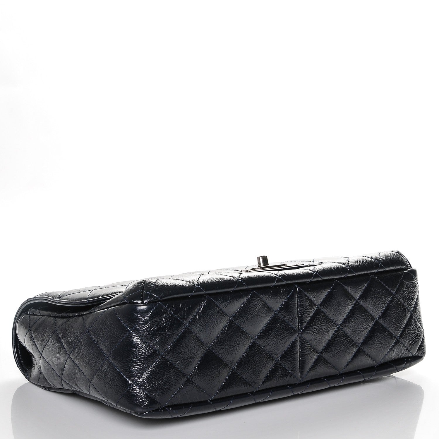 Chanel Crinkled Patent Jumbo Flap Dark Navy 4 of 7