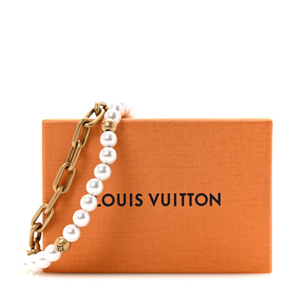 Louis Vuitton Chain Belt Pearls Bag Charm Gold 9 of 10
