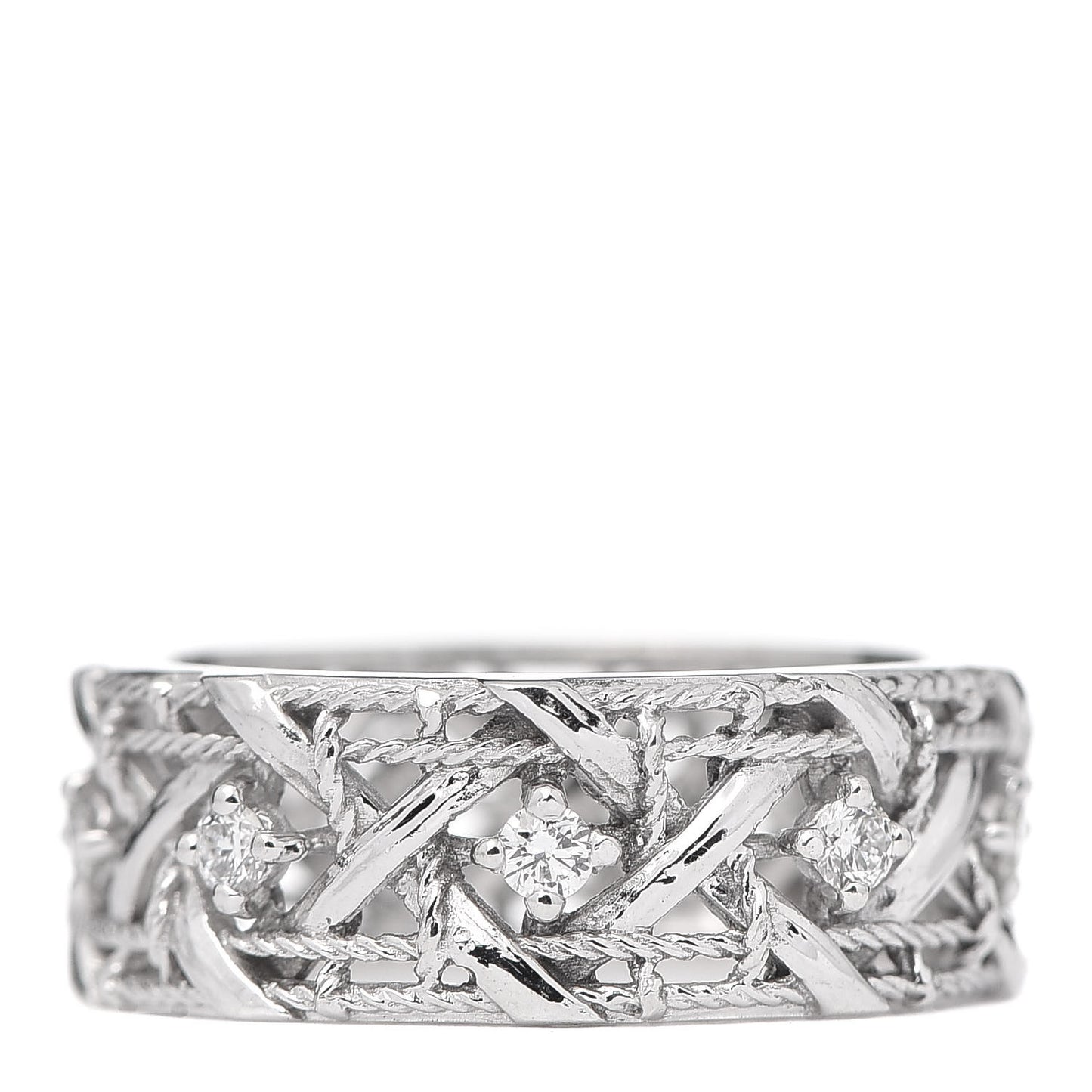 18K White Gold Diamond My Dior Ring 50 5.25