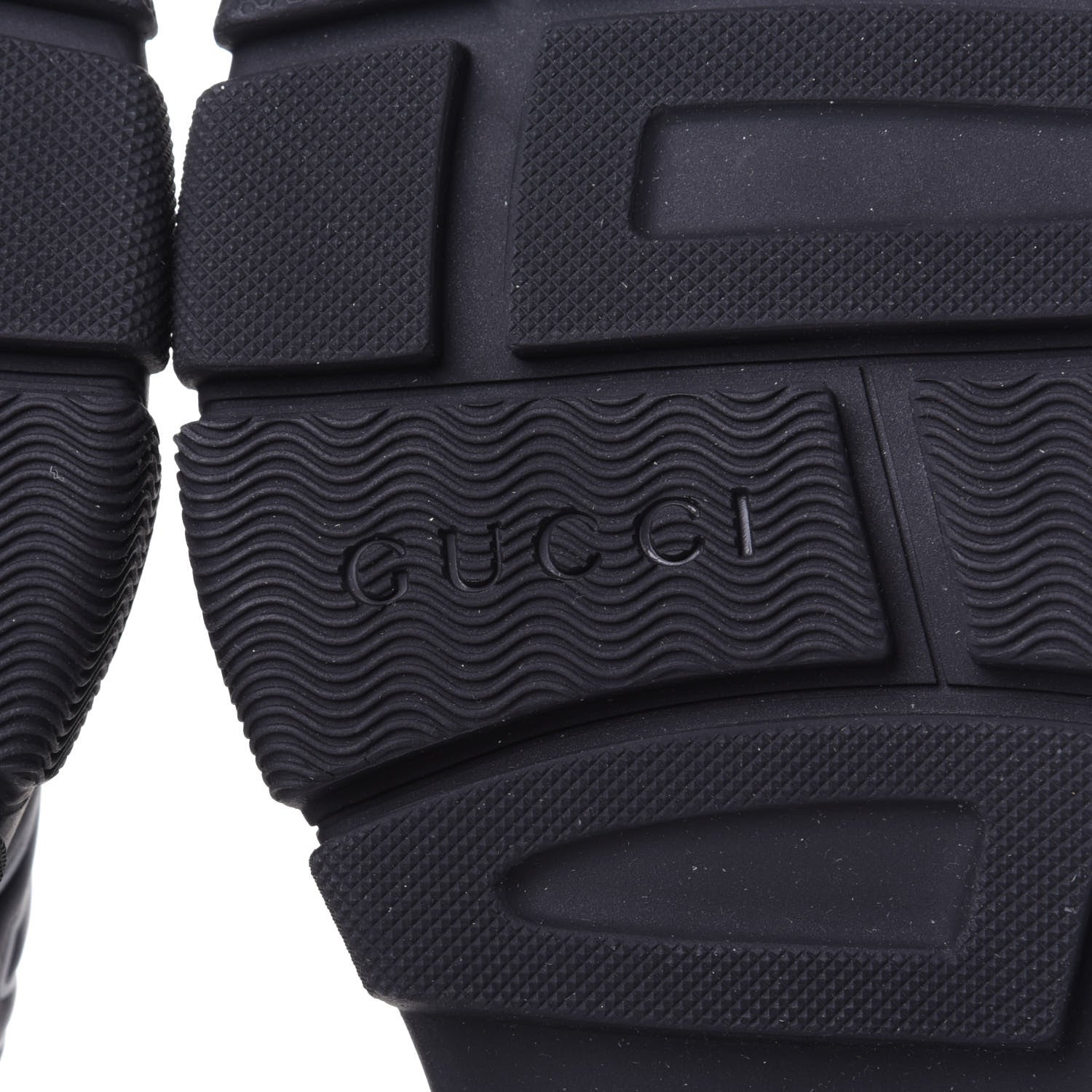 Gucci Nappa Grosgrain Logo Mens Velcro Chunky Slide Sandals 7 Black 8 of 10