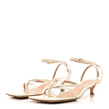 Bottega Veneta Lambskin Stretch Multi Strap 35mm Sandals 37.5 White 7 of 17