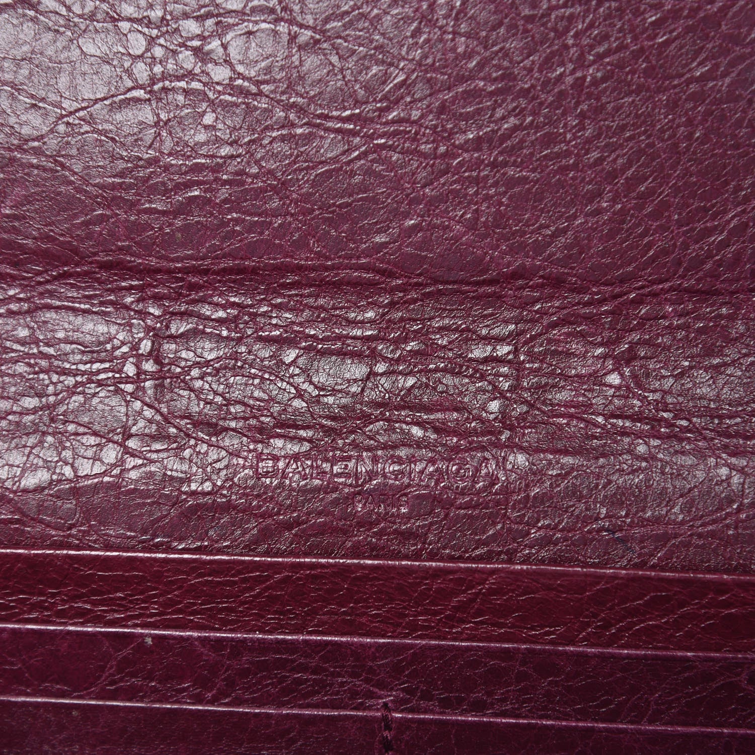 Balenciaga Agneau Classic Silver Hardware Money Wallet Violet Prune 6 of 9