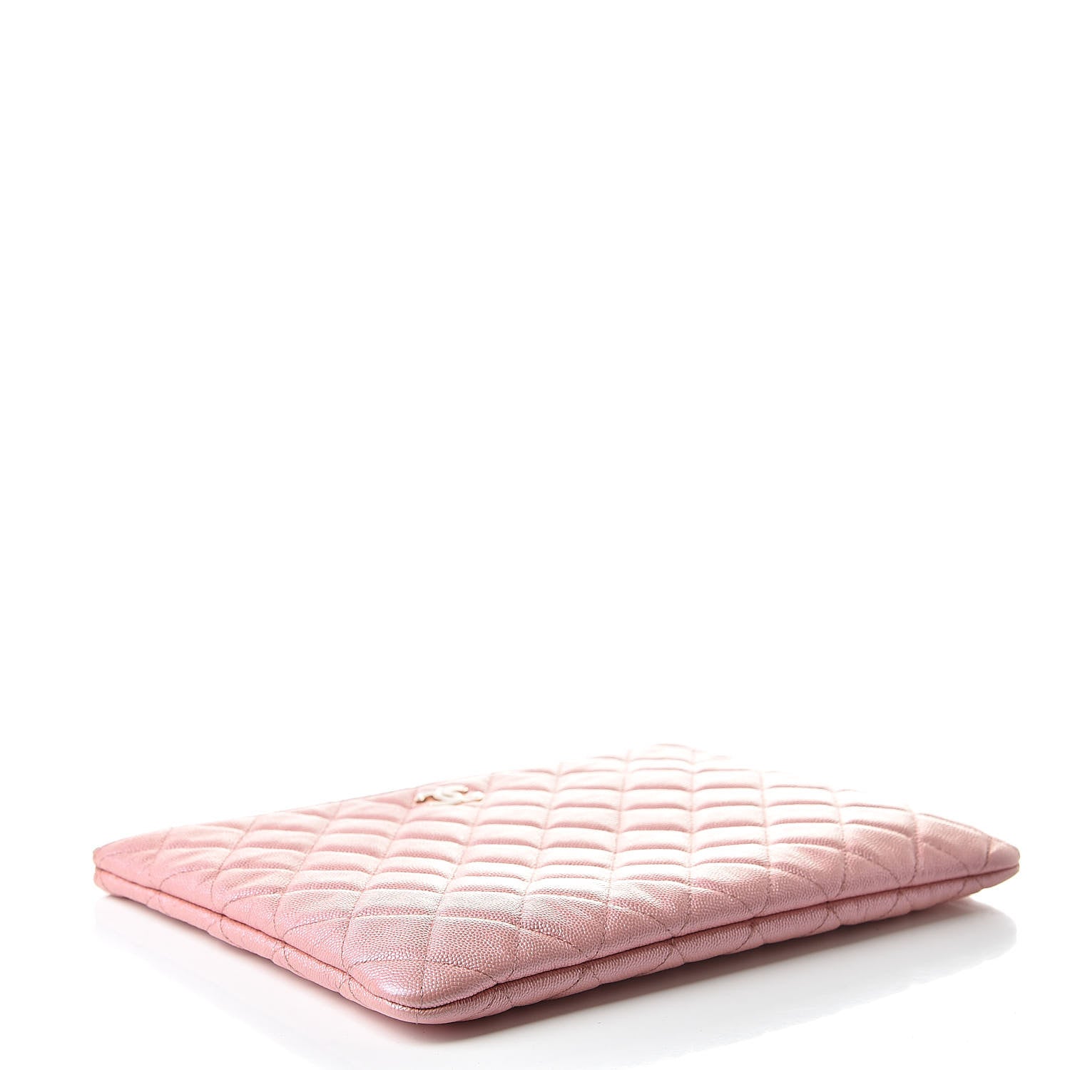 Chanel Iridescent Caviar Quilted Medium Cosmetic Case Rose Pink 4 of 9