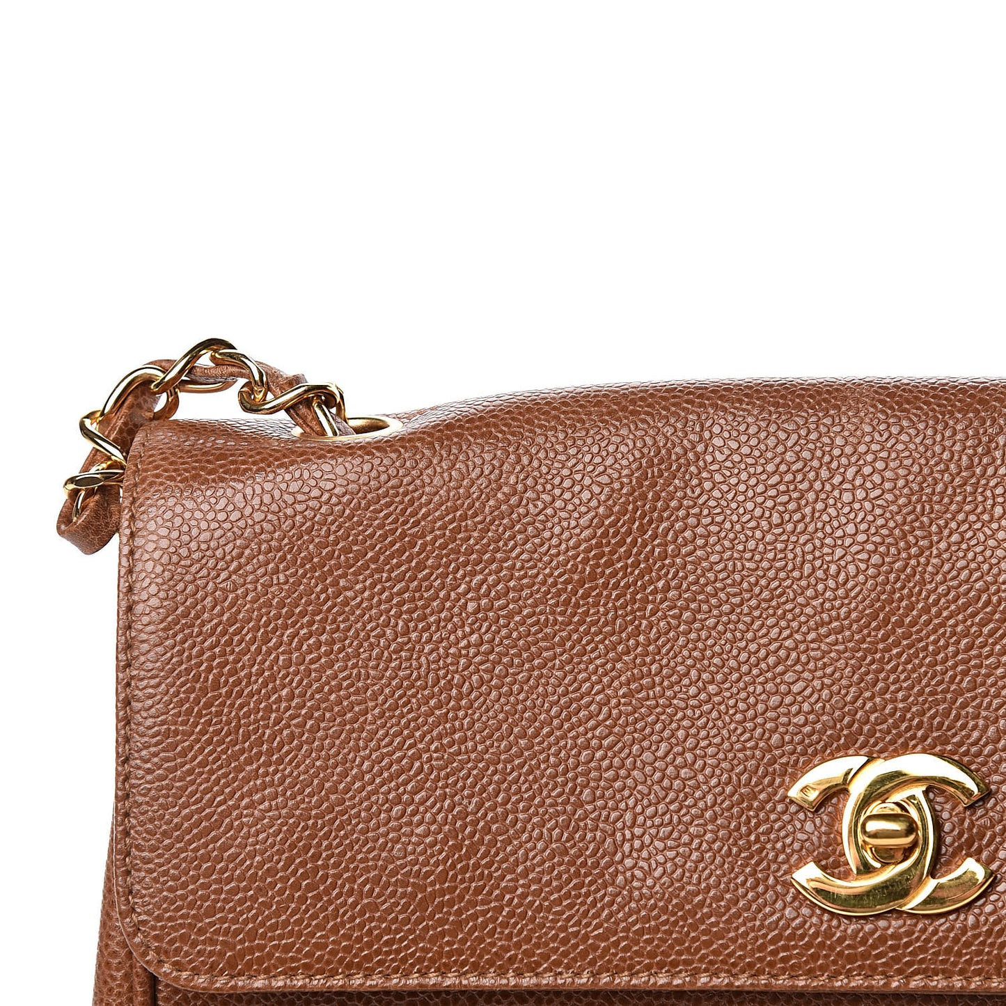 Caviar CC Shoulder Bag Brown