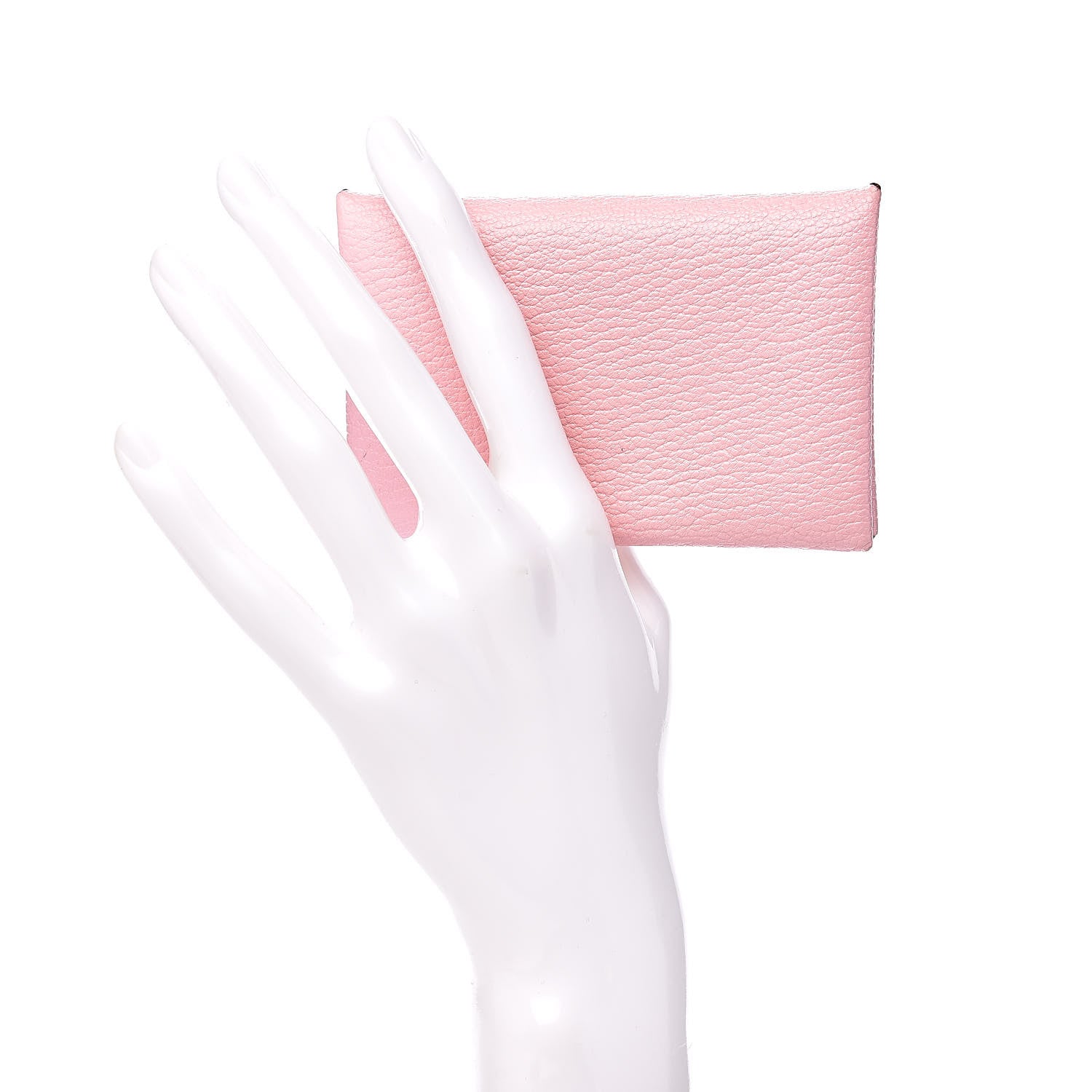 Hermes Chevre Mysore Calvi Card Case Rose Sakura 2 of 7