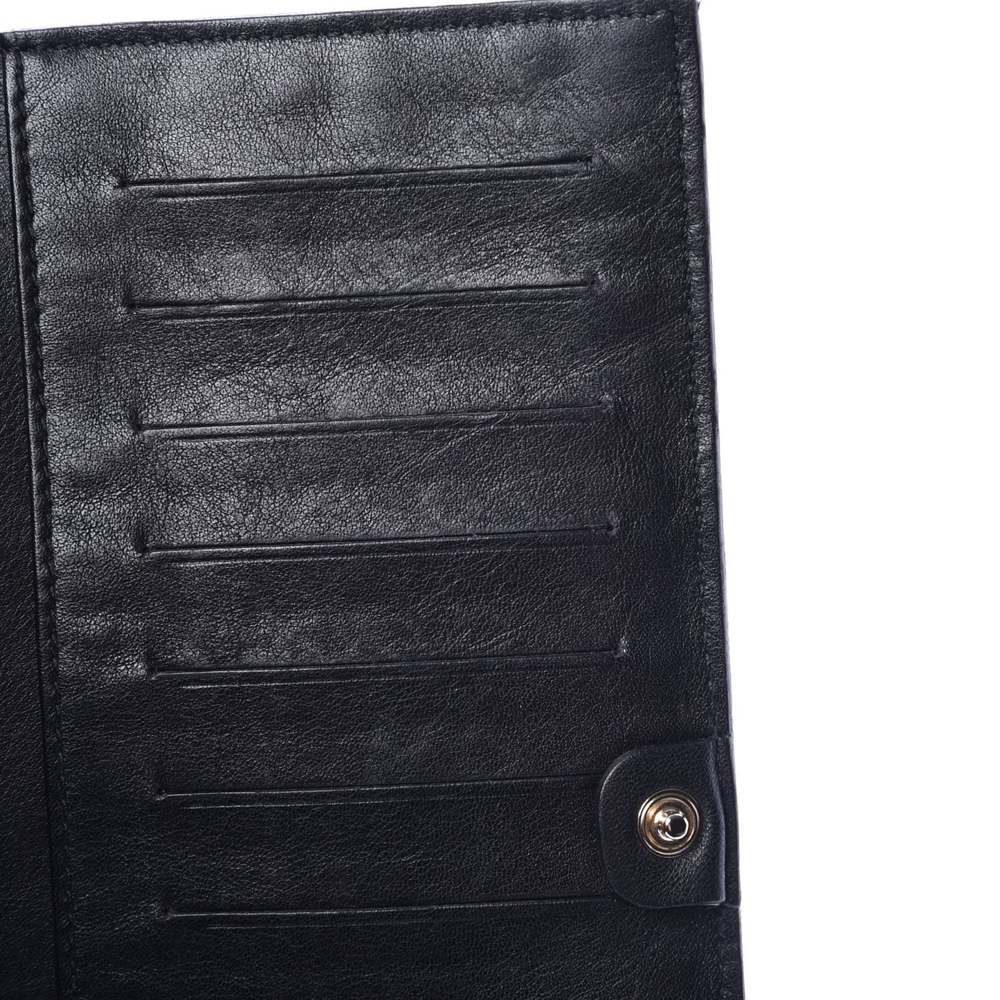 Patent Fendilicious Embossed Quilted Wallet On Chain Black