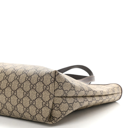 Gucci GG Supreme Monogram Medium Zippered Shopping Tote Dark Brown 8 of 13