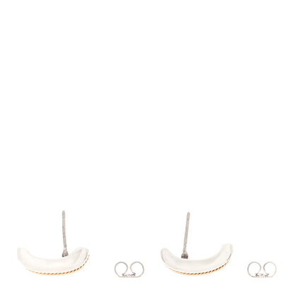 Tiffany Sterling Silver 14K Yellow Gold V Stud Earrings 3 of 6
