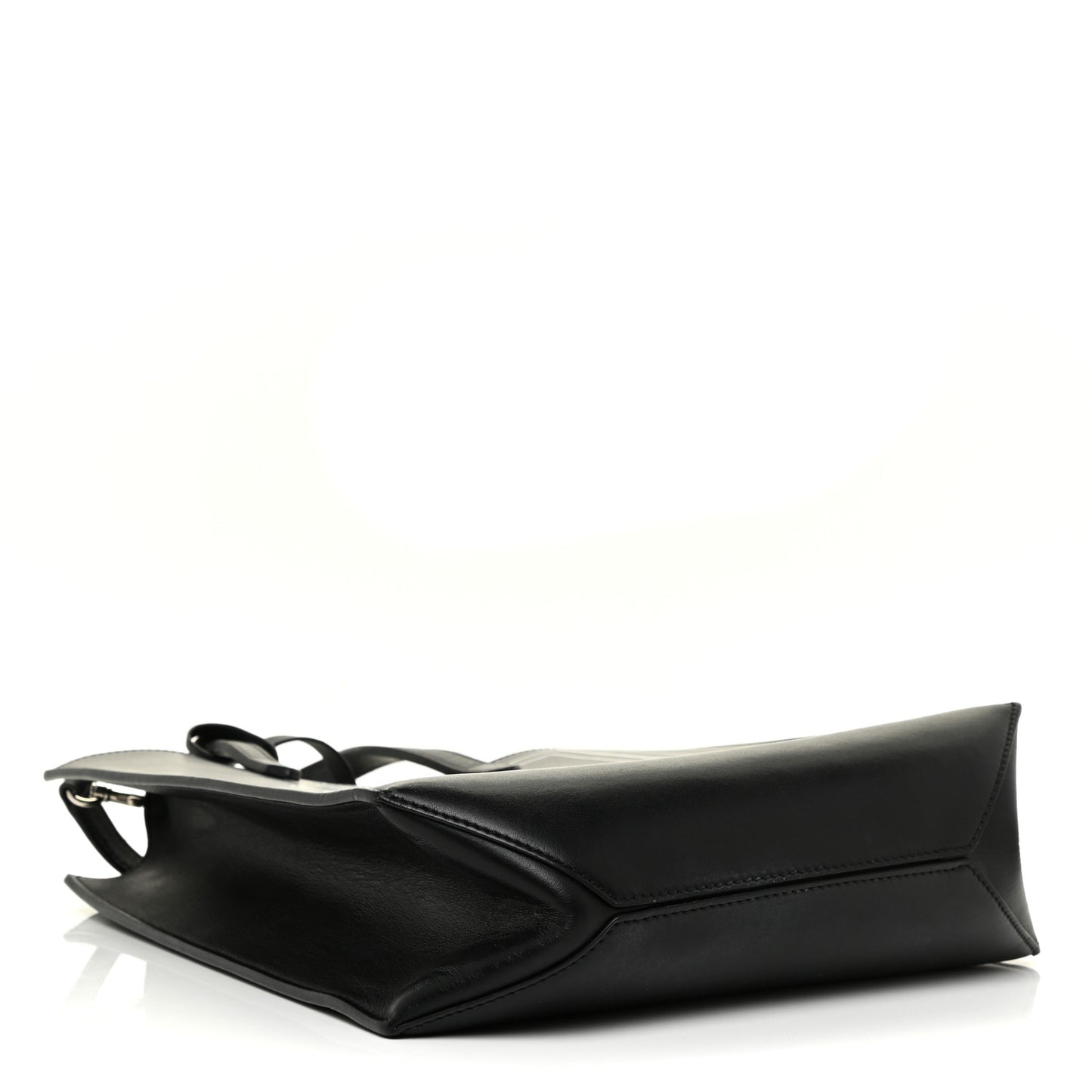 Calfskin Bambi Print Small Stargate Shopper Tote Black