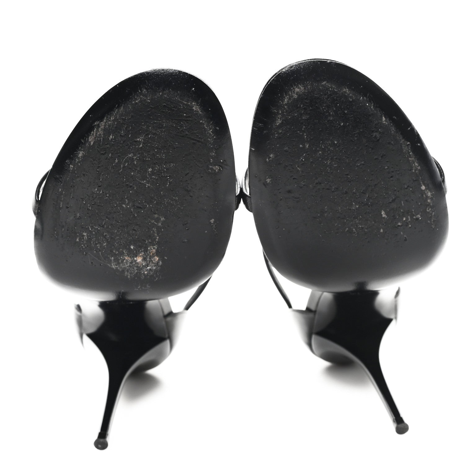 Saint Laurent Calfskin Cassandra 100 Ankle Strap Sandals 41 Black 6 of 10