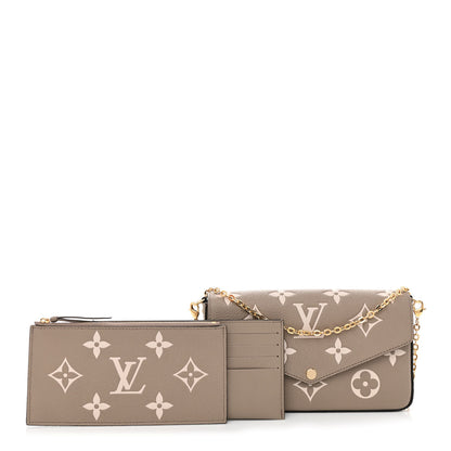 Louis Vuitton Empreinte Monogram Giant Felicie Pochette Tourterelle Creme 1 of 10