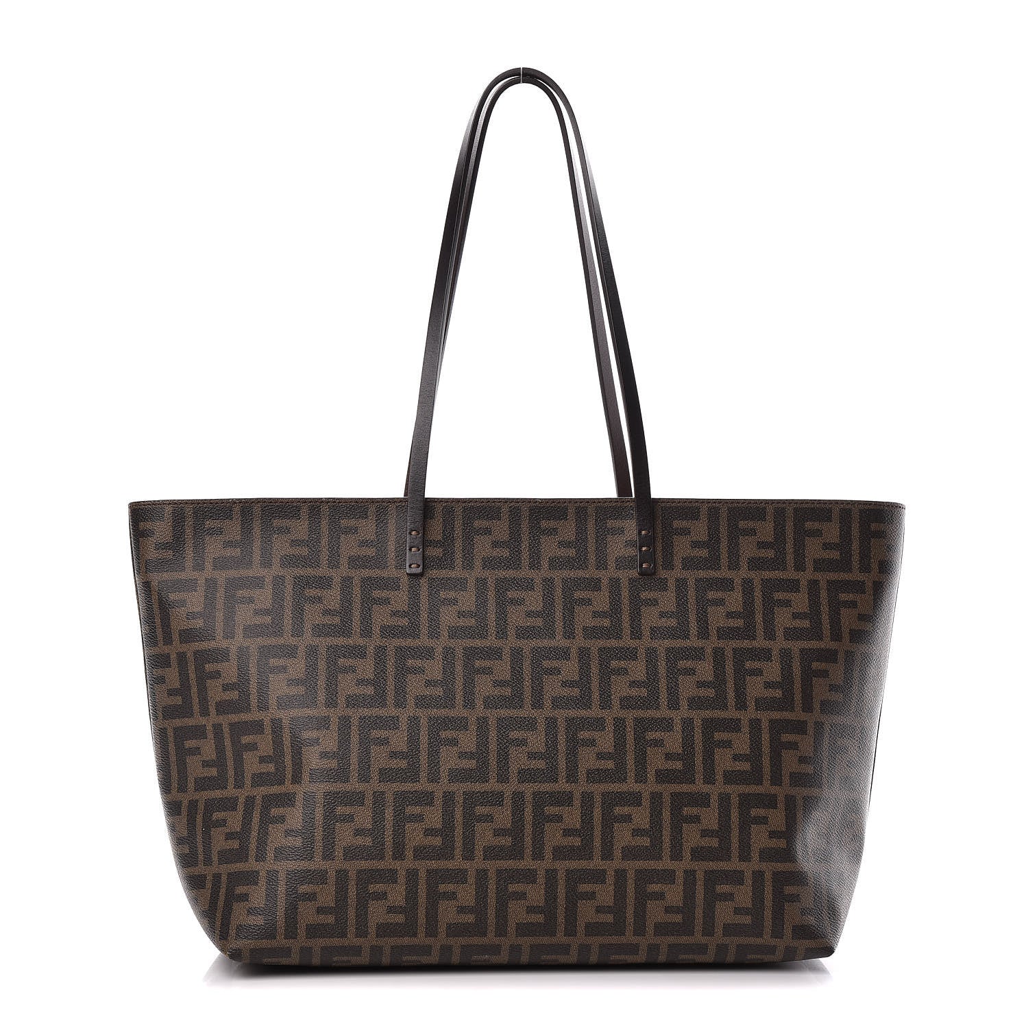 Fendi Zucca Spalmati Medium Roll Tote Tobacco Moro 1 of 15