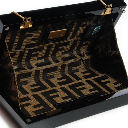 Fendi Resin FF Clutch Black Gold 5 of 9