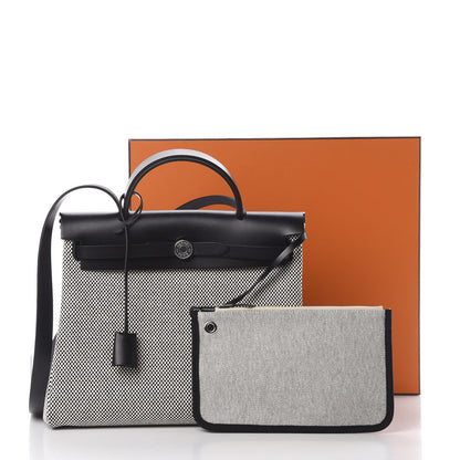 Hermes Vache Hunter Criss Viking Herbag Zip Retourne 31 PM Ecru Black 13 of 13