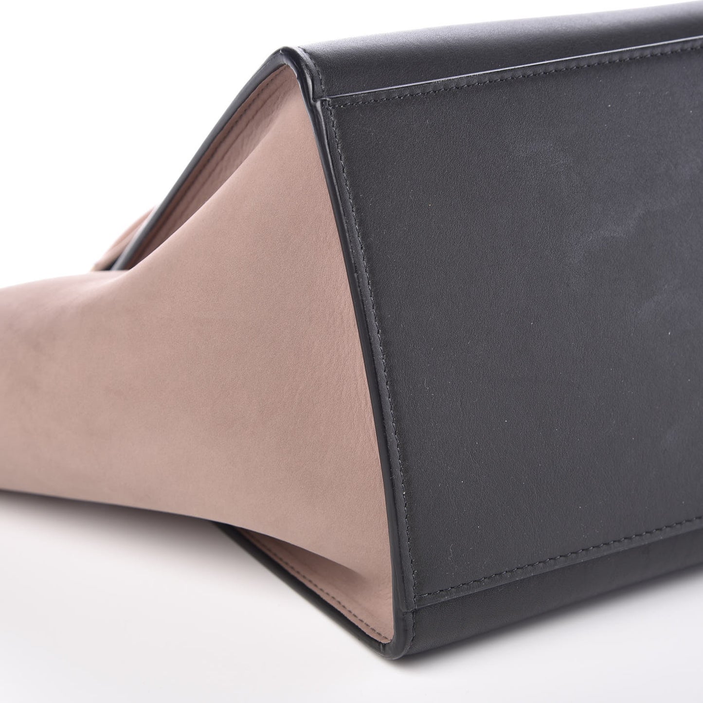 Smooth Calfskin Nubuck Small Tri-Color Trapeze Nude
